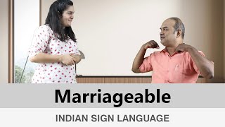 Marriageable Adjective  Indian Sign Language [upl. by Tillie]