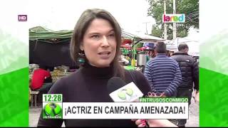 Actriz recibe amenazas por campaña electoral [upl. by Bohi]