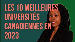 Les 10 Meilleures Universités Canadiennes En 2023 [upl. by Iak68]