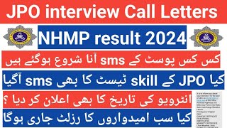 jpo interview call letter  nhmp result 2024 [upl. by Ydnic105]