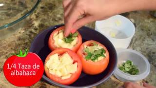 Tomates rellenos de queso mozzarella [upl. by Ayalahs]