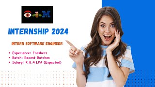 IBM Hiring Intern Software Engineer  2024 [upl. by Rhett]