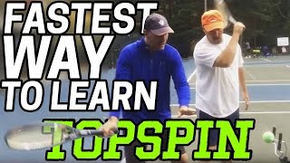 Beginner Tennis Lesson The Fastest Way to Learn Topspin [upl. by Lette]