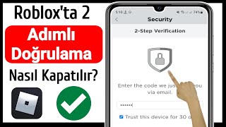 Robloxta 2 Adımlı Doğrulama Nasıl Kapatılır EASY [upl. by Introk571]
