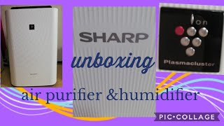 UNBOXINGSHARP ION PLASMACLUSTER2 in 1 AIR PURIFIER and HUMIDIFIER [upl. by Ia]