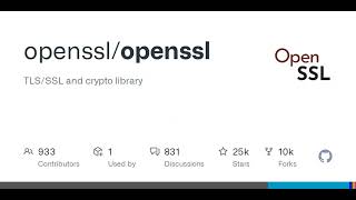 GitHub  opensslopenssl TLSSSL and crypto library [upl. by Standing]