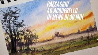 🔴LIVE Paesaggio ad acquerello in meno di 30 minuti [upl. by Pillihpnhoj32]