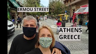 city of ATHENS  GREECE 2021  Syntagma Square Ermou Street  Monastiraki Thiseio [upl. by Storz]