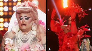 Mhiya Iman LePaige vs Megami Miley Cyrus  Flowers  RuPauls Drag Race Season 16 [upl. by Airpac]