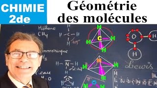 Géométrie moléculaire selon Gillespie  Chimie 2de [upl. by Nosyarg]