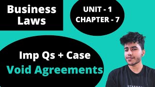 72 Void Agreements  Important Questions Case Studies Business Laws  1st Sem  BCom Hons [upl. by Ayenat754]