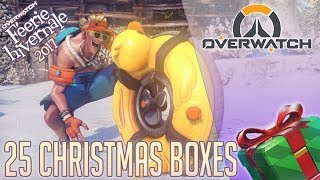 OVERWATCH  CHRISTMAS 2017  Ouverture de 25 Coffres de Noël  25 Christmas boxes opening [upl. by Dunstan797]