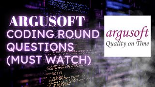 Argusoft Coding Round Questions [upl. by Giff]