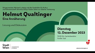 Wiener Vorlesung am 12122023 Helmut Qualtinger Eine Annäherung [upl. by Fausta417]