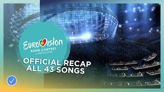 OFFICIAL RECAP All the 43 songs of the 2018 Eurovision Song Contest [upl. by Petracca958]