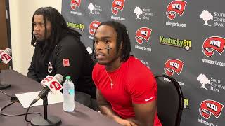 101024 Western Kentucky Hilltoppers DT Dallas Walker and CB Upton Stout Postgame Interview [upl. by Hyacinthe]