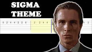 Sigma Male Full Theme Song Easy Guitar Tabs Tutorial [upl. by Pogah]