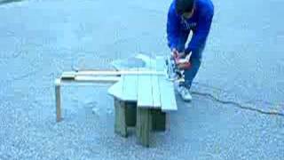 How to Cut a Curved Deck Seat  Composite Decking [upl. by Linda]