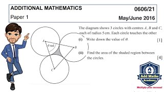 A Triangle formed by the Centres of Three Circles 060621mj16 Q4 IGCSEAdditionalMathematics [upl. by Idnor]