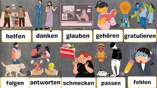 Die 10 Verben mit Dativ und mit Beispielen A1 amp A2 Useful German Dative Verbs for A1amp A2 Level [upl. by Atnad]