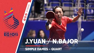 Jianan YUAN vs Natalia BAJOR  Jeux Européens  Quart de finale [upl. by Phelia]