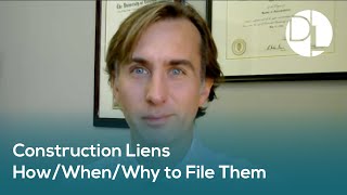 Contractor Liens  How When amp Why of Filing a Lien [upl. by Eanar333]