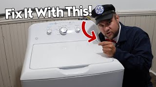 GE Washer Wont Drain or Spin Dry Clothes Well  How to Fix With a Drill [upl. by Anatnas658]