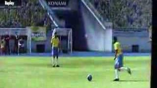 Ronaldinho bicycle kick  PES 2008 [upl. by Sahcnip]