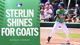 Sterlin Thompsons fourhit game  MiLB Highlights [upl. by Eillat]