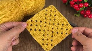 👌🏻Very Easy Granny Square crochet pattern for beginners crochet stitch [upl. by Rosinski826]