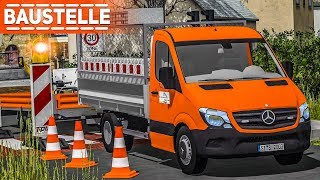 LS17 BAUSTELLE 1 Straße absperren und Baustelle vorbereiten  Farming Simulator [upl. by Aennaej]