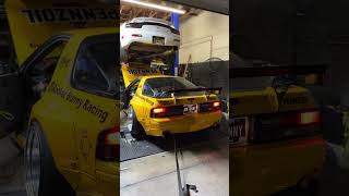 1st V2 Rocket Bunny FC Mazda RX7 Bridgeport 13B Itb dyno [upl. by Karola]