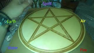 Pentacle  Pentagram Plate Disc Copper Sigil Seal Grid [upl. by Lig]