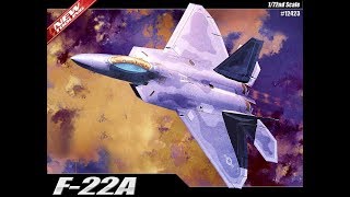 Academy 172 F22A Raptor Buildlog and Reveal [upl. by Oirotciv]