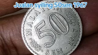 Jualan duit syiling parlimen 50 sen 1967 Security edge [upl. by Twyla744]