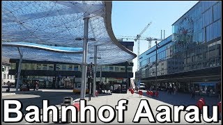 Der Bahnhof Aarau SBB  Schmalspurbahn Wynental und Suhrentalbahn Kanton Aargau Schweiz 2017 [upl. by Odranoel919]