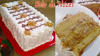 Esse bolo você precisa fazer Bolo de Nozes com dois recheios super cremosos e deliciosos [upl. by Niffirg]