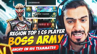 Region Top 1 V Badge YouTuber 😱 Vs Asif Gaming In CS Rank Regional Lobby 🤯 Free Fire Max [upl. by Ataner]