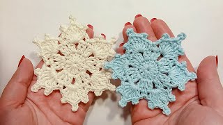 Crochet Snowflake Christmas Decoration Tutorial [upl. by Hillary]