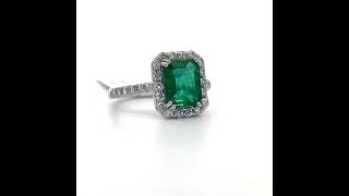 Orianne 274 Carat Natural Emerald amp Natural Diamond Ring in Platinum [upl. by Mccowyn]