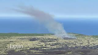 Oshima Island Fire Tokyo Island Japan  May 6th 2024  David Baresch video [upl. by Verina971]