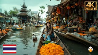 Damnoen Saduak Thailand🇹🇭 Experience the Authentic Thai Floating Market 4K HDR [upl. by Karr273]