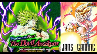 TEQ BROLY AND SSJ GOKU MISSION CLEARED vs TREMBLE WITH FEAR THE DEVILD AWAKENS DBZ Dokkan Battle [upl. by Yoshiko]