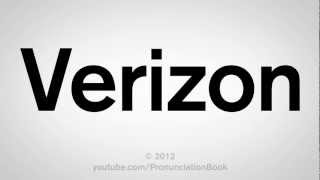 How to Pronounce Verizon [upl. by Aenel]