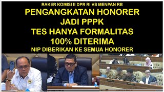 RAKER KOMISI II DPR RI DENGAN MENPAN RB  BKN HONORER DIANGKAT JADI PPPK SELEKSI HANYA FORMALITAS [upl. by Ahsitak530]