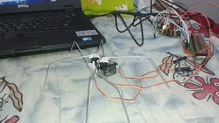 Simple Tiny hexapod using Cycle Spokes and 3 servo motors [upl. by Godred]