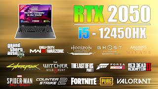 Lenovo LOQ i5 12th Gen 12450HX RTX 2050 Gaming Test in 15 Games in 2024 [upl. by Carson]