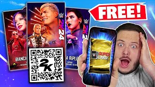 Best QR Code EVER How to Get FREE 2K24 Cards in WWE SuperCard [upl. by Anegroeg]