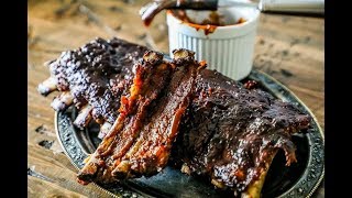 The Best Oven Baked Ribs Recipe With a Crunchy Smoky Crust [upl. by Anib313]