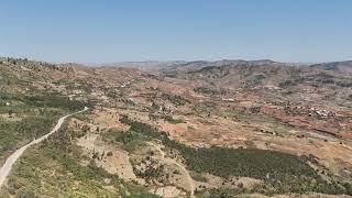 On the road from Antsirabe to the capital of Madagascar Antananariva Tana drone video [upl. by Nyleahs]